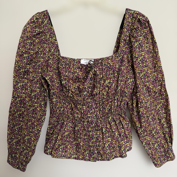 J.Crew x Liberty Fabric Cinched Waist Organic Cotton Top Size 6 Busy Izzy Print - Picture 3 of 10